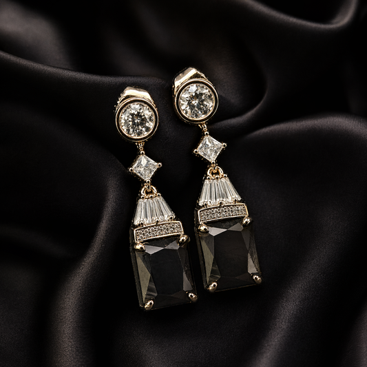 Midnight Obsidian Drop Earrings
