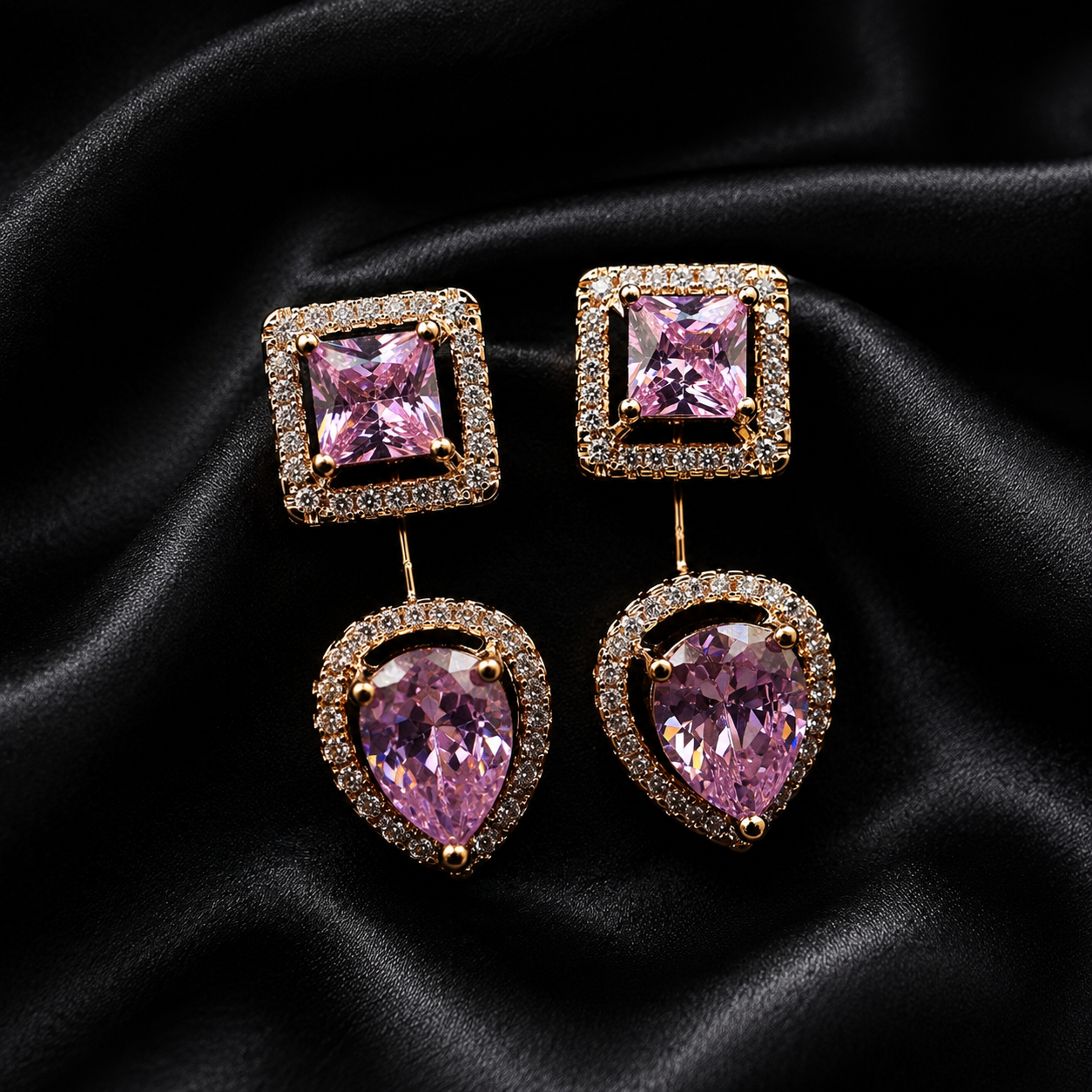 Blush Rose Drop Earrings