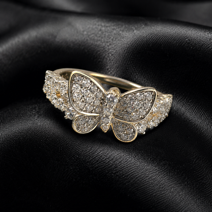Butterfly Pave Diamond Statement Ring