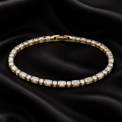 Crystal Tennis Bracelet Gold