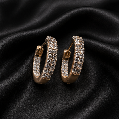 Diamond Hoop Pave Earrings