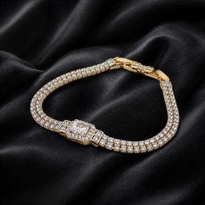 Double Row Centre Stone Bracelet