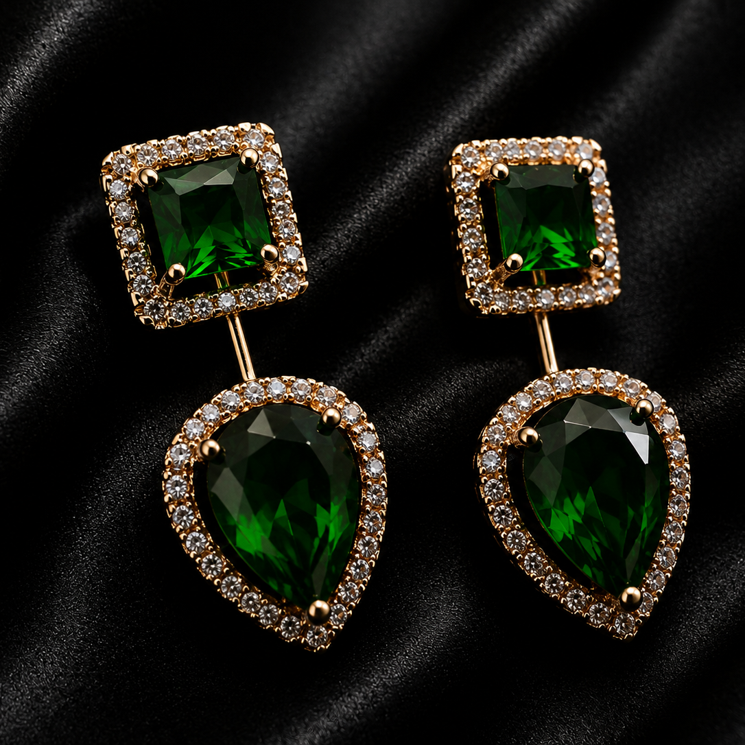 Emerald Empress Drop Earrings