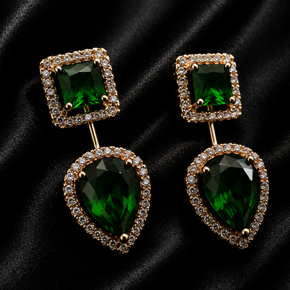 Emerald Empress Drop Earrings