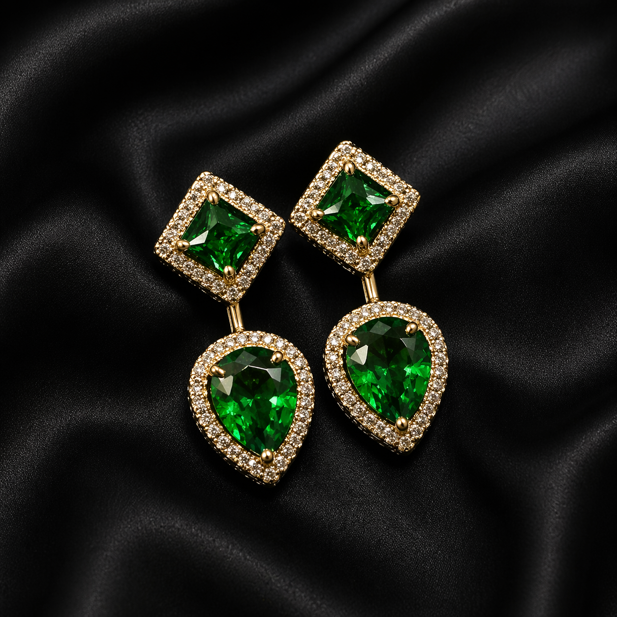 Emerald Empress Drop Earrings