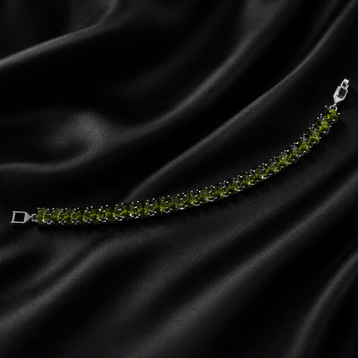 Peridot Green Tennis Bracelet