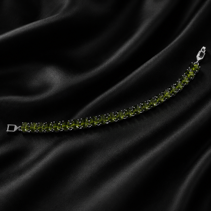 Peridot Green Tennis Bracelet