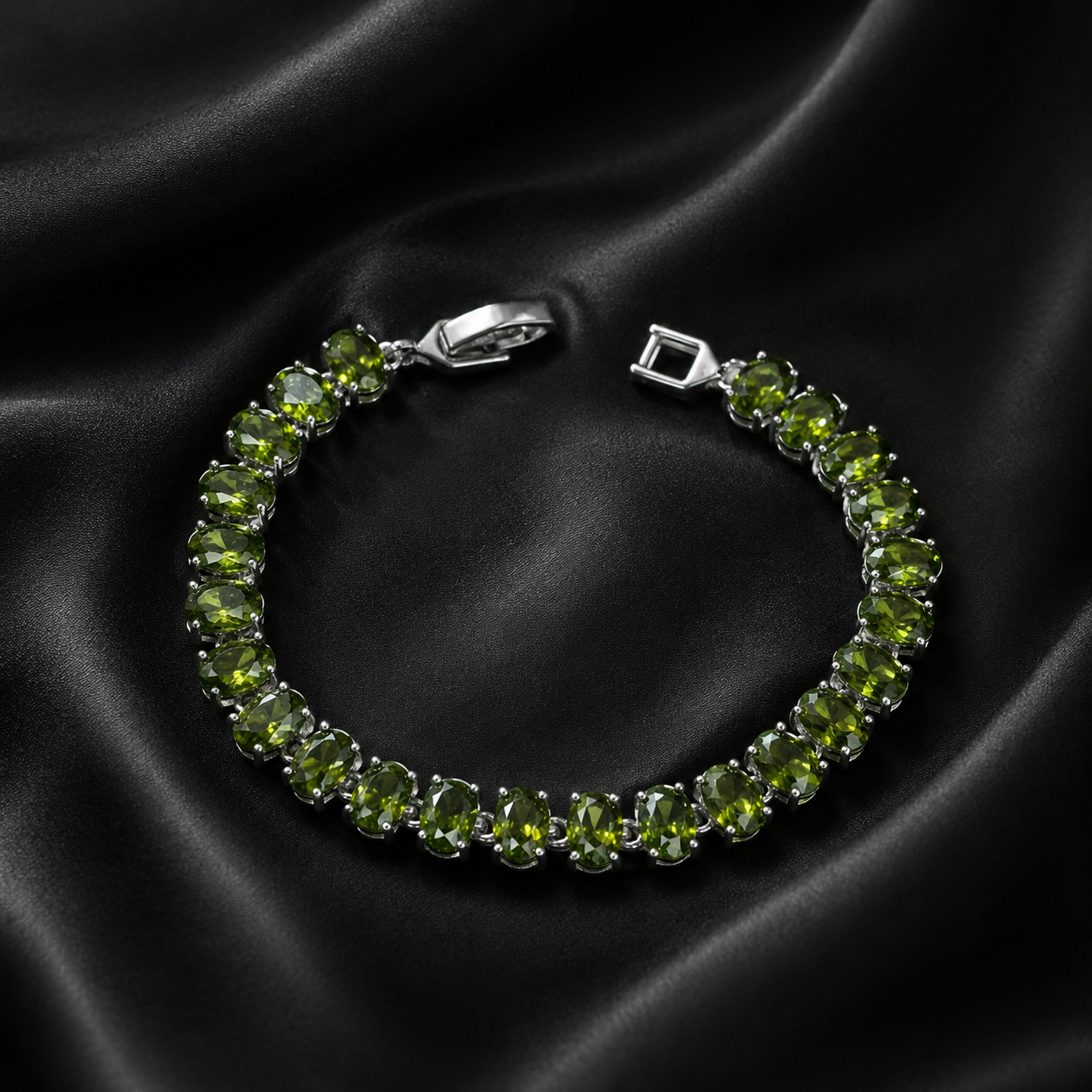 Peridot Green Tennis Bracelet