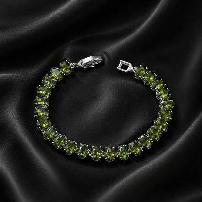 Peridot Green Tennis Bracelet