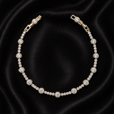 Halo Diamond Station Bracelet