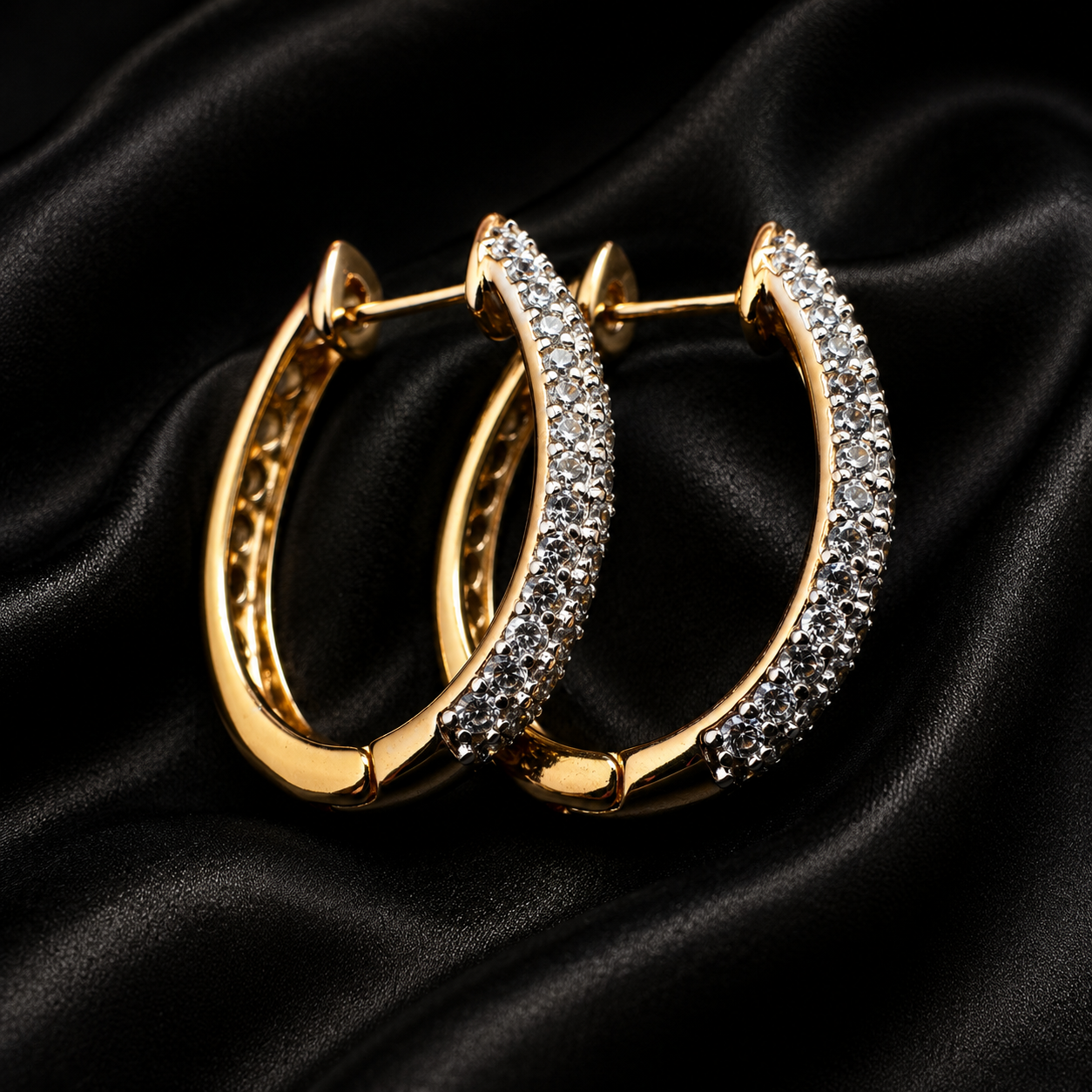 Inside-Out Pave Hoop Earrings
