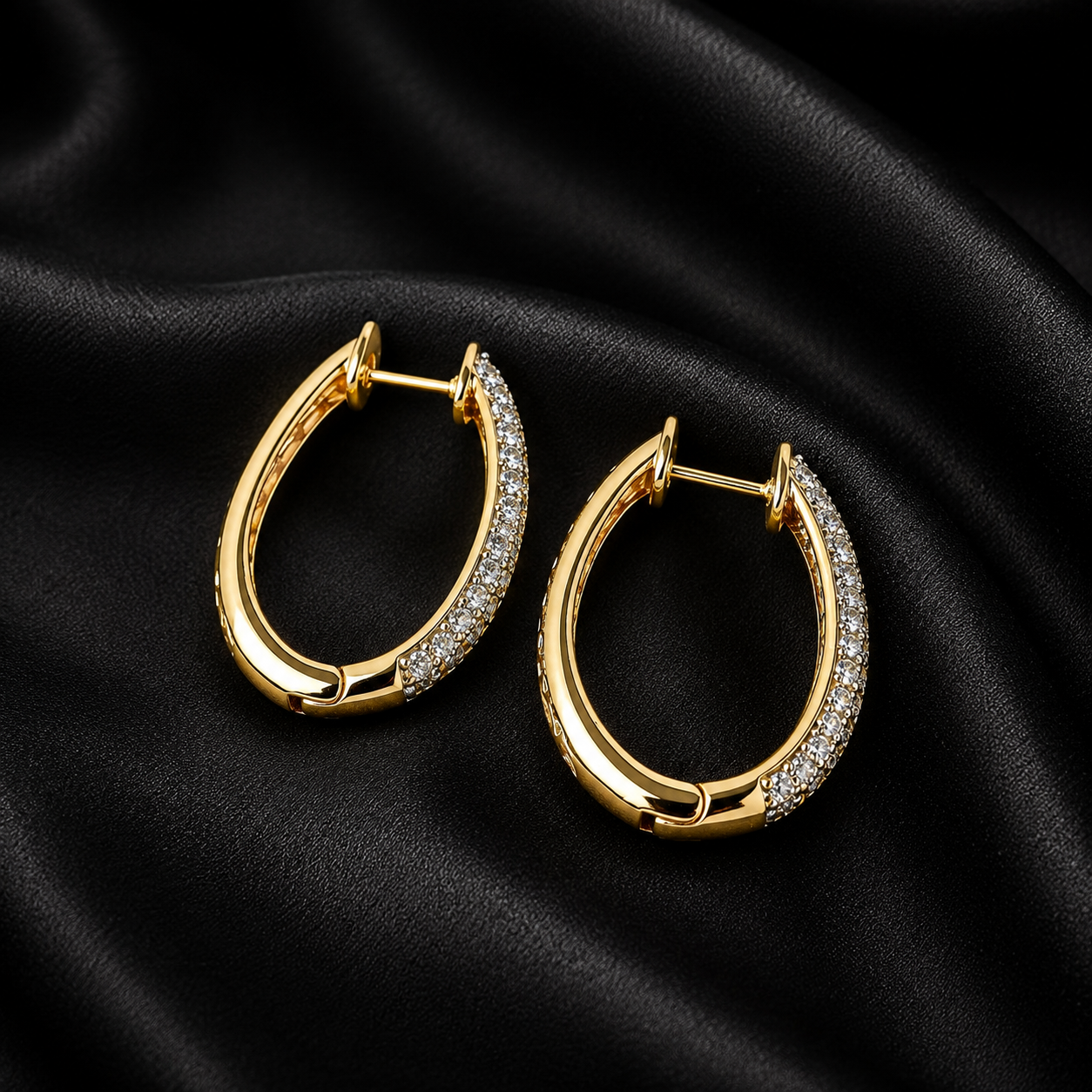 Inside-Out Pave Hoop Earrings