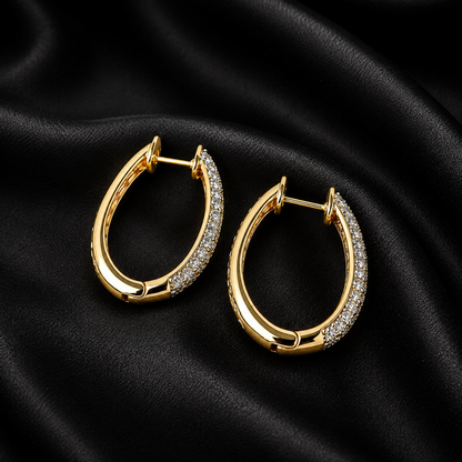 Inside-Out Pave Hoop Earrings