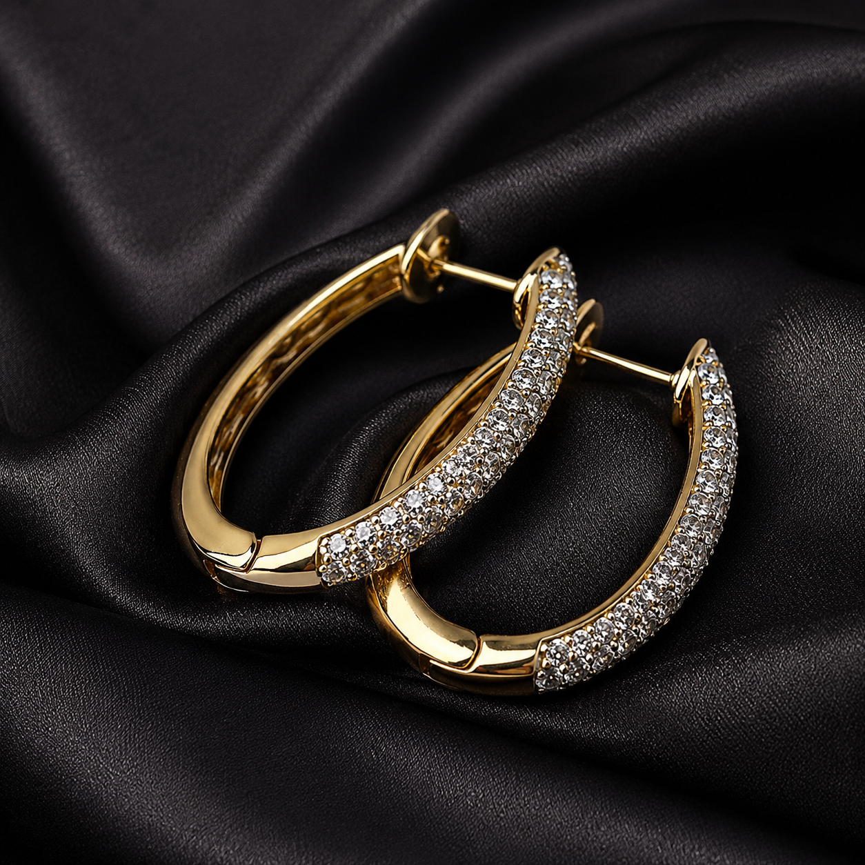 Inside-Out Pave Hoop Earrings