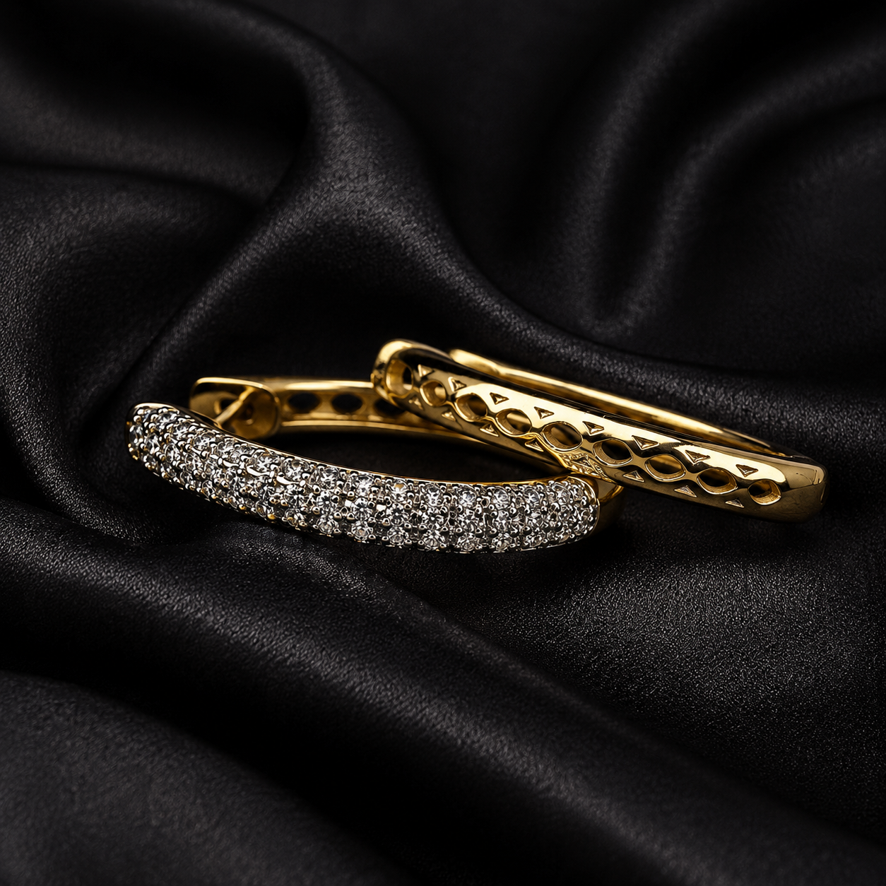 Inside-Out Pave Hoop Earrings