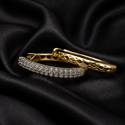 Inside-Out Pave Hoop Earrings