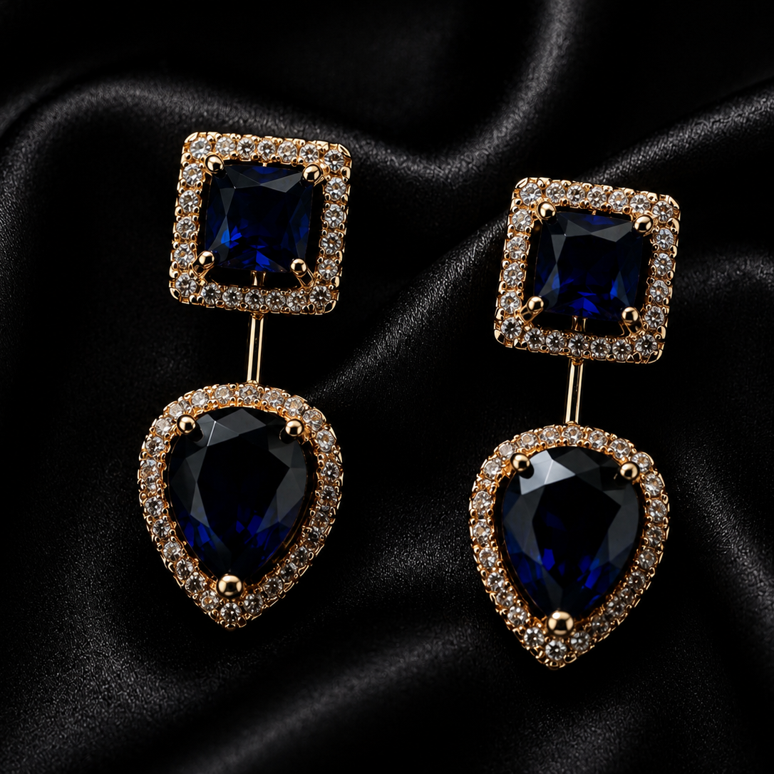 Royal Sapphire Drop Earrings