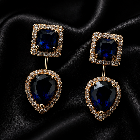 Royal Sapphire Drop Earrings