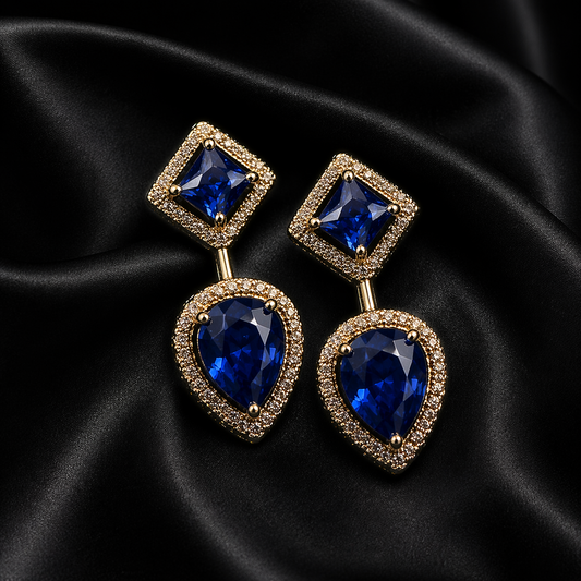 Royal Sapphire Drop Earrings