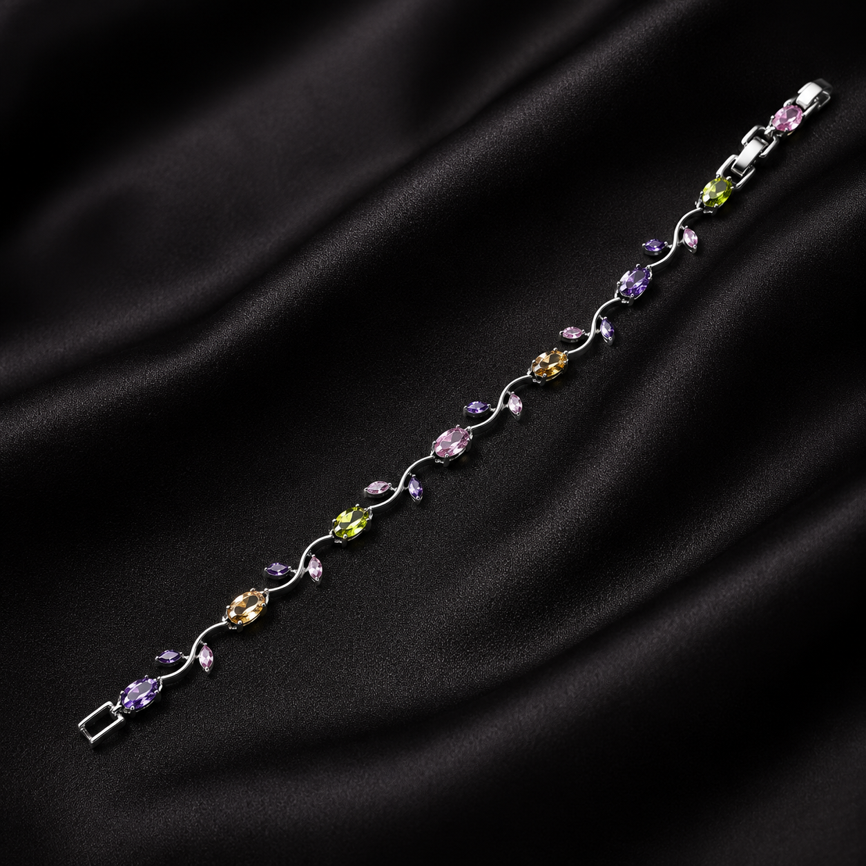 Silver Blossom Vine Bracelet