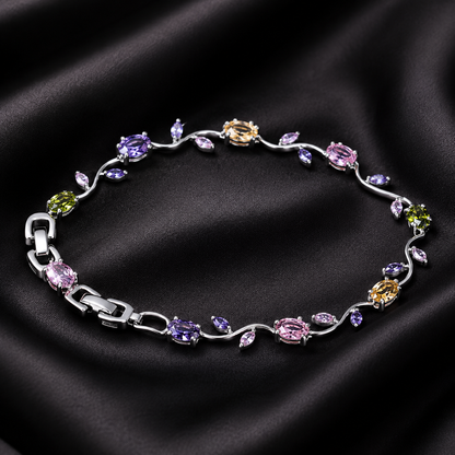 Silver Blossom Vine Bracelet