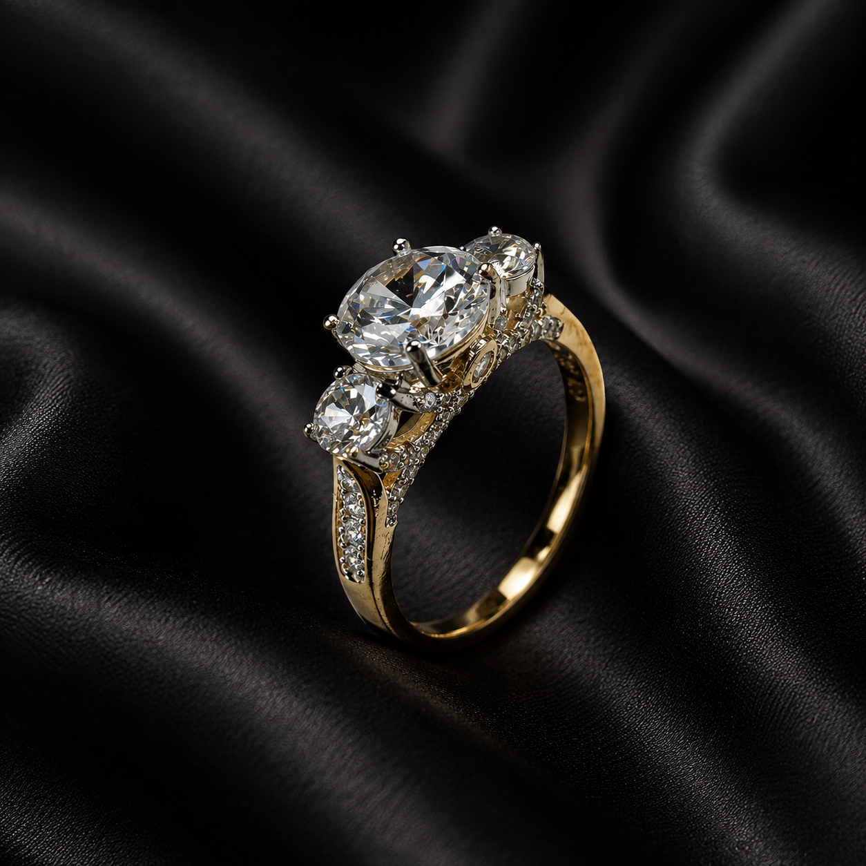 Three Stone Diamond Ring
