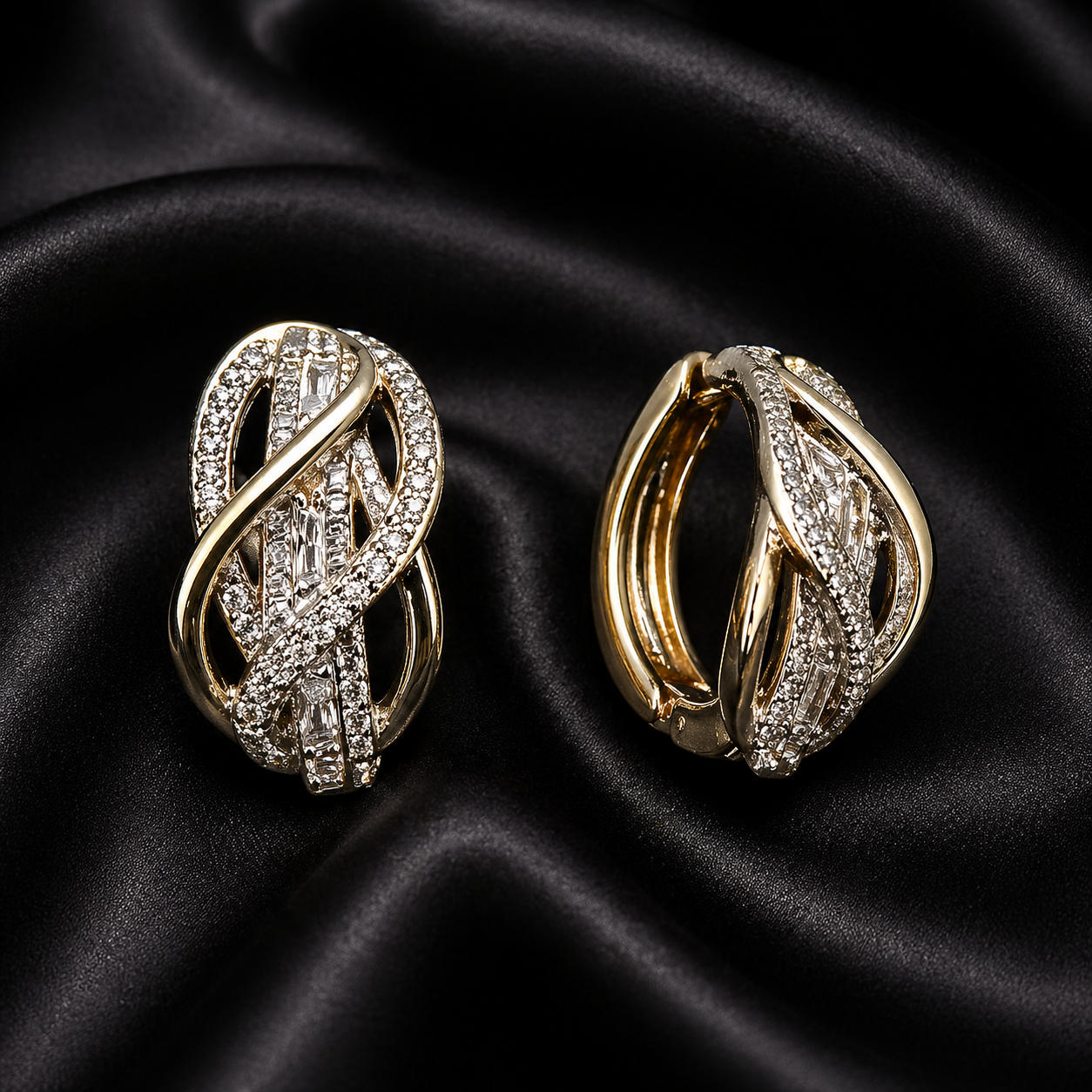 Twisted Infinity CZ Earrings