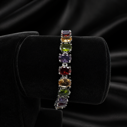 Rainbow Multi-Stone Tennis Bracelet