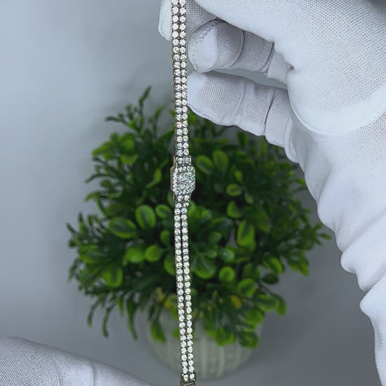 Double Row Centre Stone Bracelet
