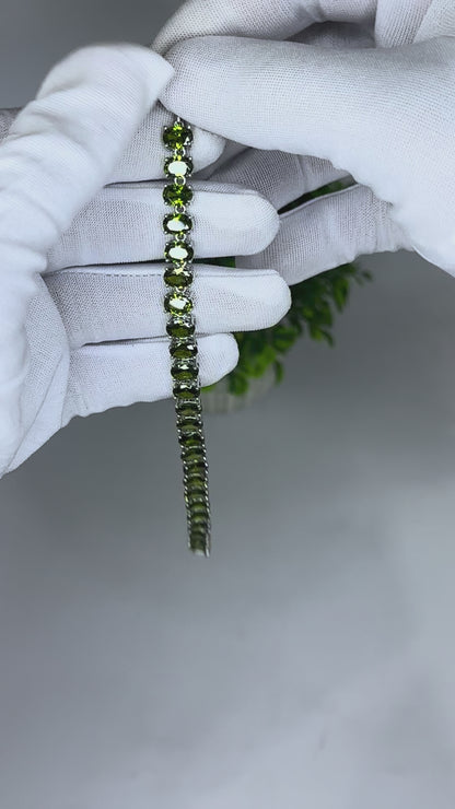 Peridot Green Tennis Bracelet