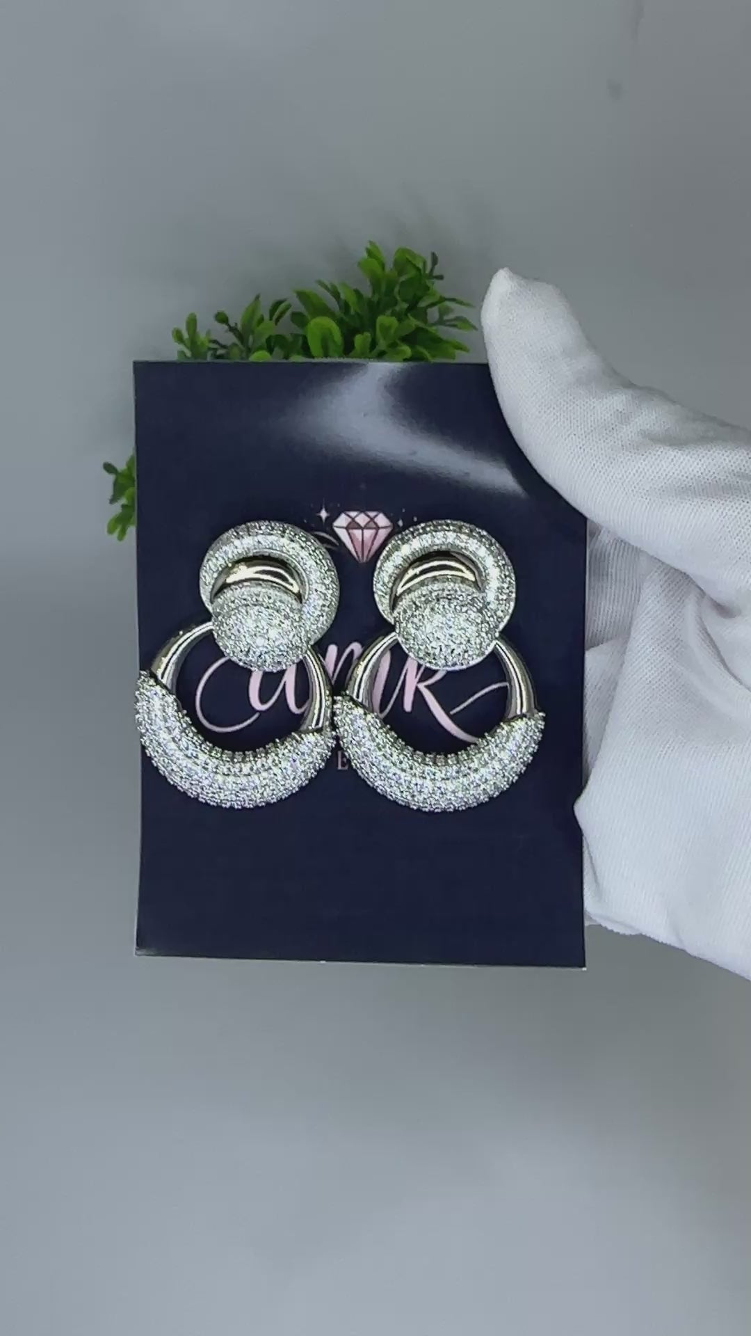 Bold Statement Drop Stud Silver