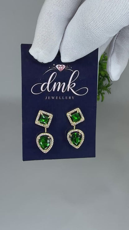 Emerald Empress Drop Earrings