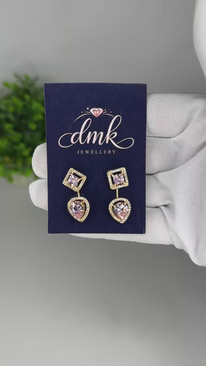 Blush Rose Drop Earrings