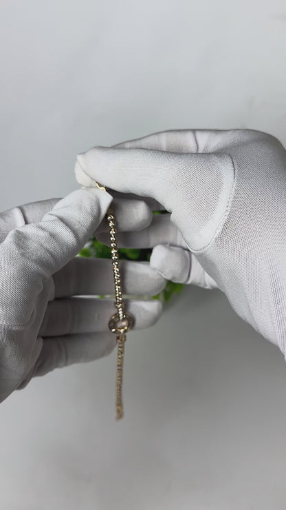 Golden Circle Tennis Bracelet