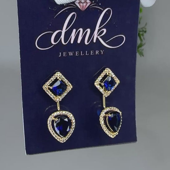 Royal Sapphire Drop Earrings