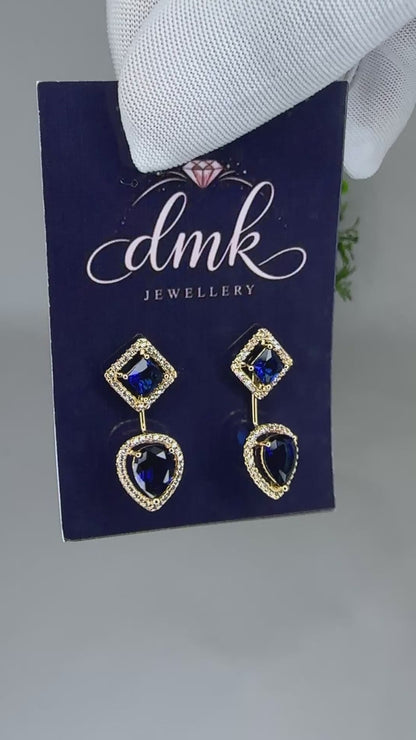 Royal Sapphire Drop Earrings