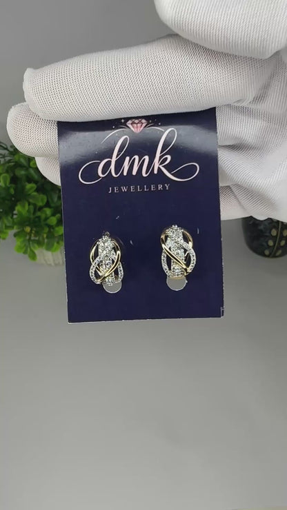 Twisted Infinity CZ Earrings
