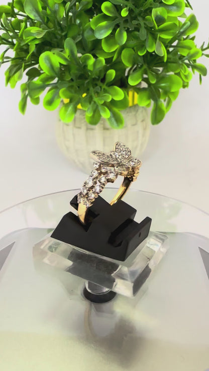 Butterfly Pave Diamond Statement Ring