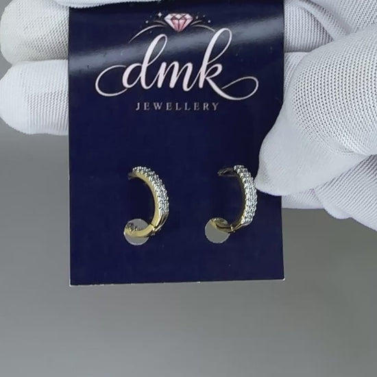 Diamond Hoop Pave Earrings