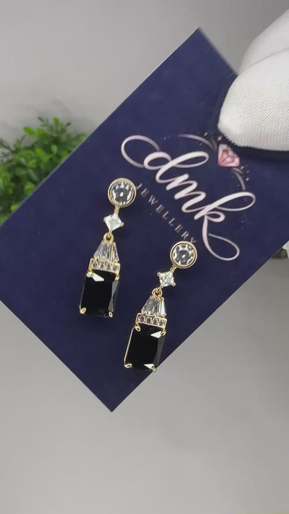 Midnight Obsidian Drop Earrings
